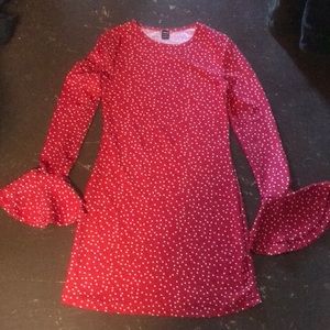 Red Dress with white Dots
